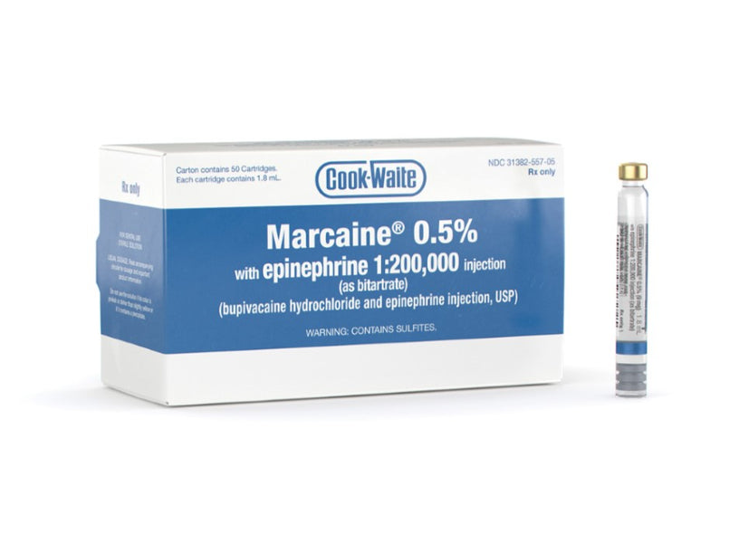 MARCAINE 0.5% W/EPI 1:200,000 1.8ML 50/BX