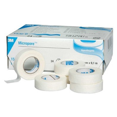 3M Micropore Paper Tape - White - 1 - 12 per box